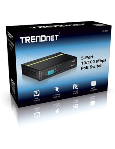 Trendnet Switch 6 Port 10/100 L2 Poe 31W Metall