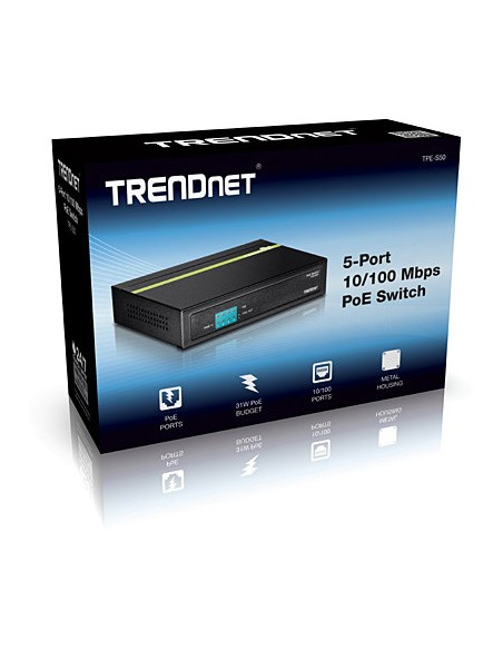Trendnet Switch 6 Port 10/100 L2 Poe 31W Metall