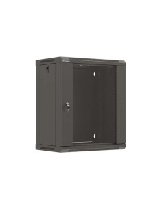 Lanberg Szafa Instalacyjna Rack Wisząca 19" 12U 540X350 Czarna Drzwi Przeszklone (Flat Pack)