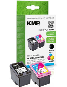 Kmp 1763,4005 Nabój Z Tuszem 2 Szt. Zamiennik Czarny, Cyjan, Purpurowy, Żółty