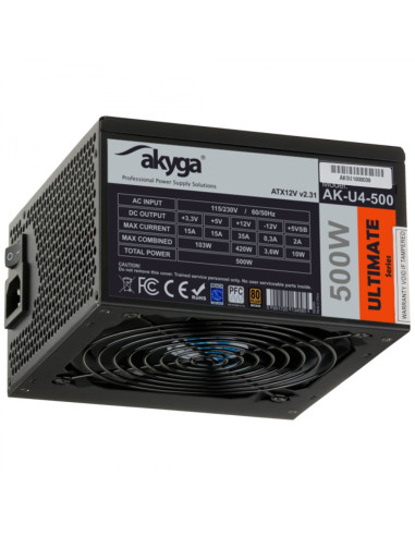 Akyga Ak-U4-500 Moduł Zasilaczy 500 W 20+4 Pin Atx Atx Czarny