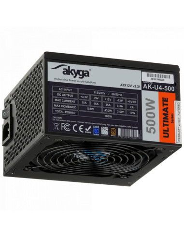 Akyga Ak-U4-500 Moduł Zasilaczy 500 W 20+4 Pin Atx Atx Czarny