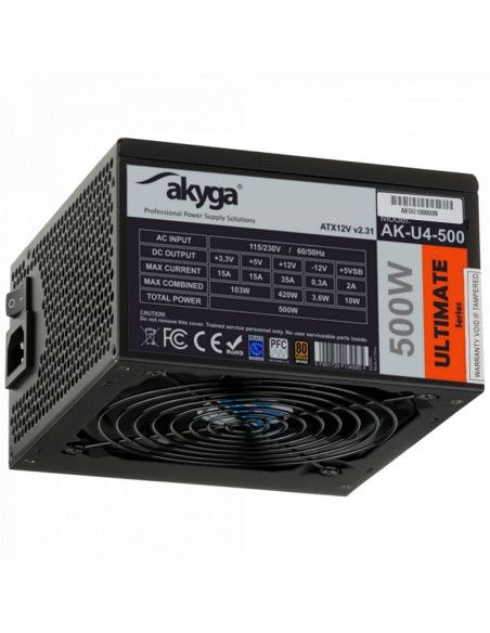 Akyga Ak-U4-500 Moduł Zasilaczy 500 W 20+4 Pin Atx Atx Czarny