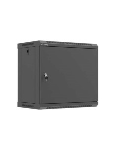 Szafa Instalacyjna Rack Wisząca 19" 9U 540X350 Czarna Drzwi Pełen Metal Lanberg (Flat Pack)