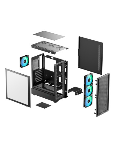Deepcool Cc550 4F Midi Tower Czarny