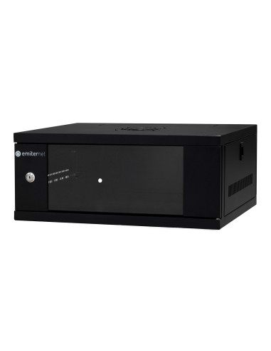 Emiternet Szafa Wisząca Lekka Niedzielona 19'' 4U, Drzwi Blacha/Szkło, 550×450×230Mm Szer./Gł./Wys. Em/Sh02B5404-08