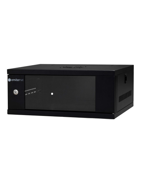 Emiternet Szafa Wisząca Lekka Niedzielona 19'' 4U, Drzwi Blacha/Szkło, 550×450×230Mm Szer./Gł./Wys. Em/Sh02B5404-08