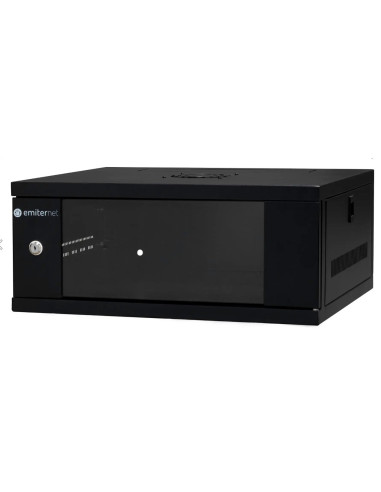 Emiternet Szafa Wisząca Lekka Niedzielona 19'' 4U, Drzwi Blacha/Szkło, 550×450×230Mm Szer./Gł./Wys. Em/Sh02B5404-08