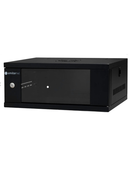 Emiternet Szafa Wisząca Lekka Niedzielona 19'' 4U, Drzwi Blacha/Szkło, 550×450×230Mm Szer./Gł./Wys. Em/Sh02B5404-08
