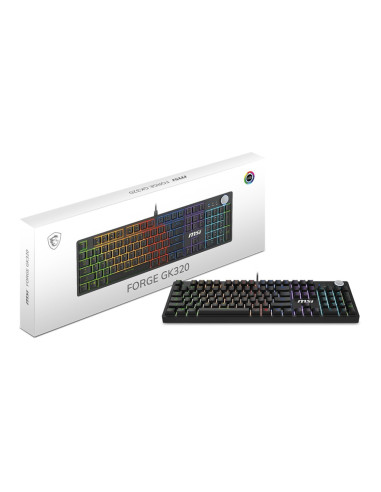 Msi Forge Gk320 Red Us | Gaming Keyboard | Wired | Us | Mechanical Red Switches
