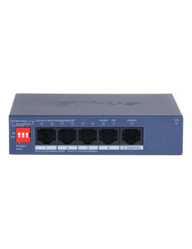 Dahua Technology Cs4005-4Et1Gt-36 Przełącznik Sieciowy Zarządzany L2 Gigabit Ethernet (10/100/1000) Obsługa Poe Niebieski
