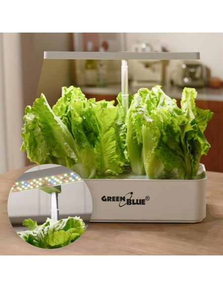 Greenblue Inteligentny System Wewnętrznej Uprawy Roślin, Doniczka Smart, Pojemność 4L, Na 12 Roślin, Diody Led Full Spectrum