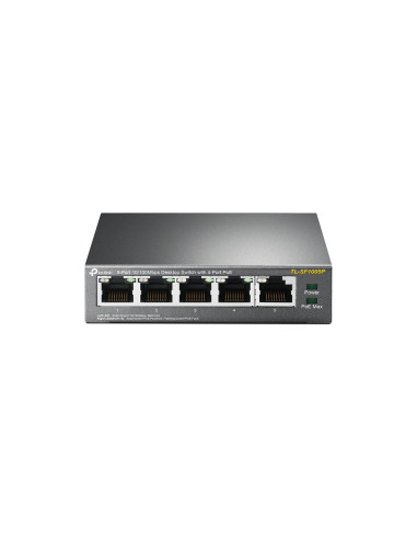Tp-Link Tl-Sf1005P Przełącznik Sieciowy Nie Zarządzany Fast Ethernet (10/100) Obsługa Poe Czarny