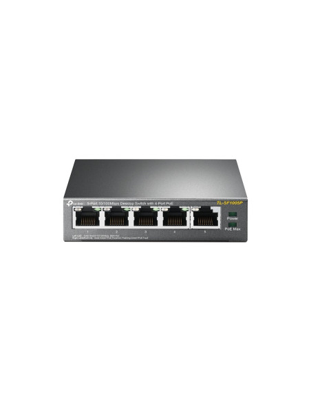 Tp-Link Tl-Sf1005P Przełącznik Sieciowy Nie Zarządzany Fast Ethernet (10/100) Obsługa Poe Czarny