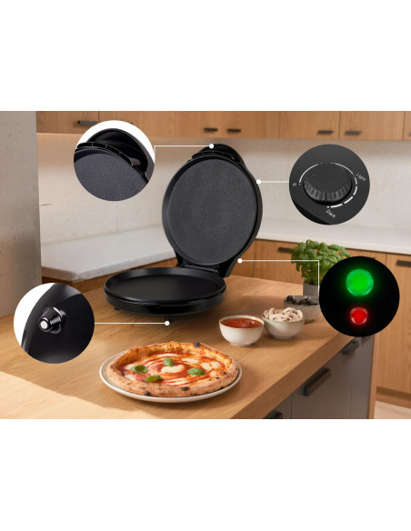 Eldom Urzadzenie Do Pizzy St1000 Pizzo 1450W Średnica Płyt 32 Cm