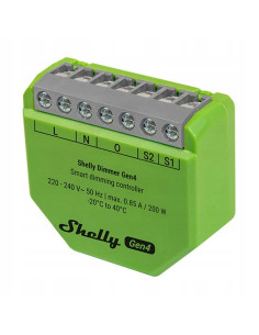 Shelly Dimmer Gen4 Inteligentny Ściemniacz  Wifi Bluetooth, Zielony