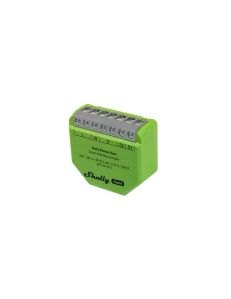 Shelly Dimmer Gen4 Inteligentny Ściemniacz  Wifi Bluetooth, Zielony