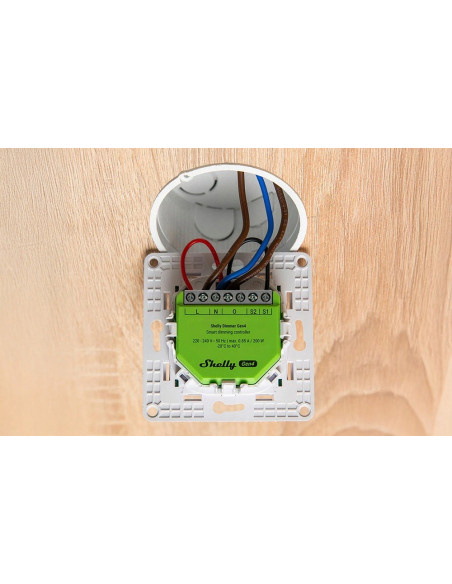 Shelly Dimmer Gen4 Inteligentny Ściemniacz  Wifi Bluetooth, Zielony