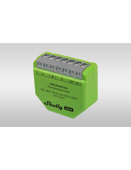 Shelly Dimmer Gen4 Inteligentny Ściemniacz  Wifi Bluetooth, Zielony
