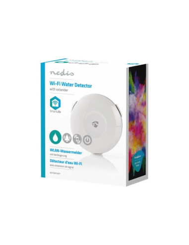 Nedis Wifidw10Wt Detektor Wody System Czujnika I Alarmu Przewodowy I Bezprzewodowy