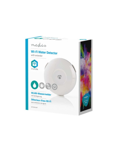 Nedis Wifidw10Wt Detektor Wody System Czujnika I Alarmu Przewodowy I Bezprzewodowy