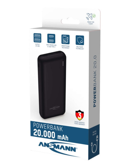 Ansmann Pb212 Litowo-Polimerowy (Lipo) 20000 Mah Czarny