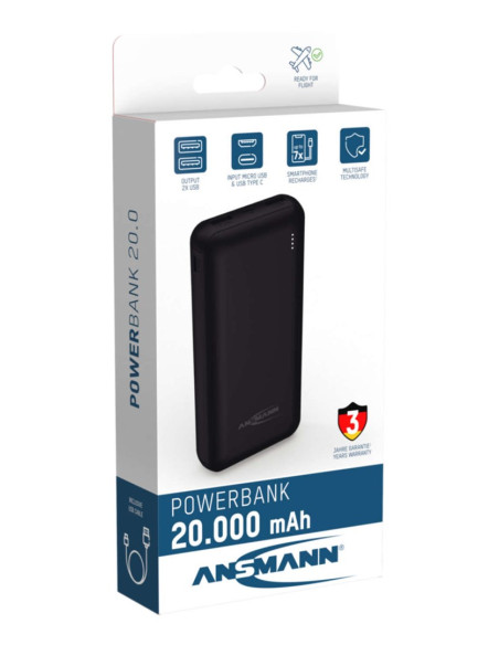 Ansmann Pb212 Litowo-Polimerowy (Lipo) 20000 Mah Czarny
