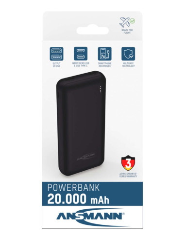 Ansmann Pb212 Litowo-Polimerowy (Lipo) 20000 Mah Czarny