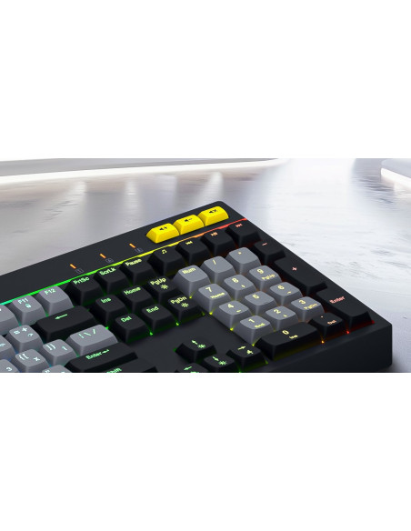 Hator Icefall Klawiatura Gaming Usb Qwerty Us English Biały