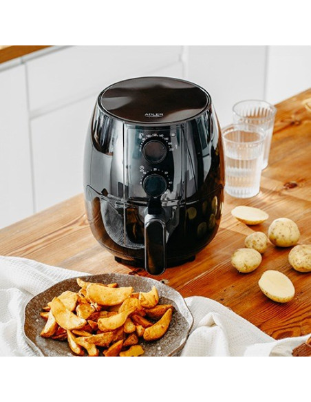 Frytkownica Beztłuszczowa Airfryer Adler Ad 6312 2,5 Litra Czarna