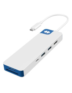 Hyper Hd4102Bugl Huby I Koncentratory Usb 3.2 Gen 1 (3.1 Gen 1) Type-C 5000 Mbit/S Niebieski, Biały