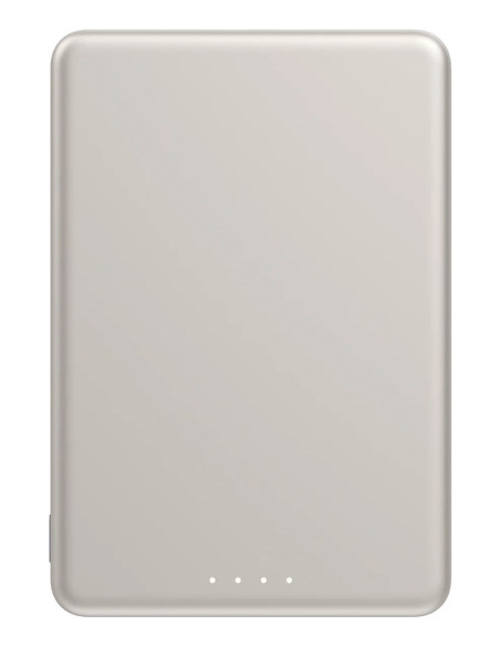 Xiaomi Super Slim Magnetic Power Bank 5000 Litowo-Jonowa (Li-Ion) 5000 Mah Bezprzewodowe Ładowanie Piaskowy