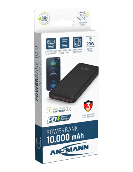 Ansmann Pb320Pd 10000 Mah Czarny