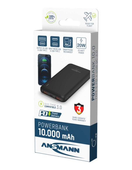 Ansmann Pb320Pd 10000 Mah Czarny