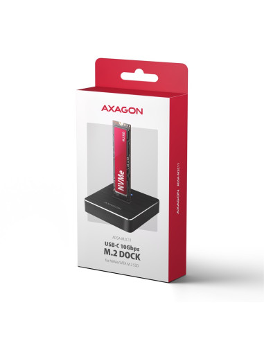 Axagon Adsa-M2C11 Stacja Dokująca Do Dysków Twardych Usb 3.2 Gen 2 (3.1 Gen 2) Type-C Czarny