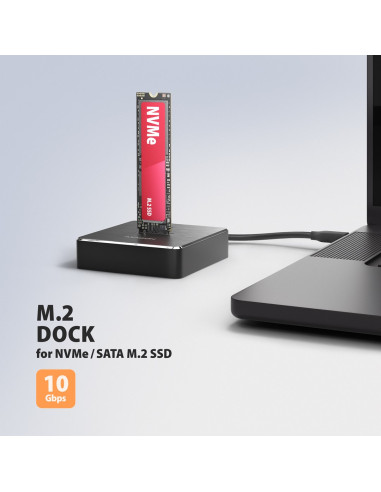 Axagon Adsa-M2C11 Stacja Dokująca Do Dysków Twardych Usb 3.2 Gen 2 (3.1 Gen 2) Type-C Czarny