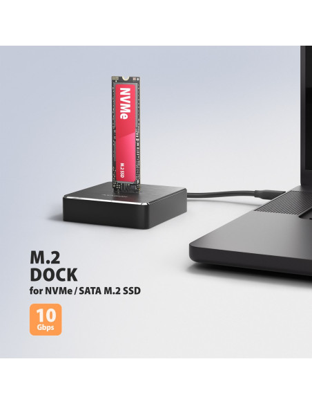 Axagon Adsa-M2C11 Stacja Dokująca Do Dysków Twardych Usb 3.2 Gen 2 (3.1 Gen 2) Type-C Czarny
