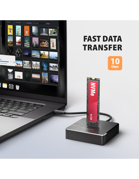 Axagon Adsa-M2C11 Stacja Dokująca Do Dysków Twardych Usb 3.2 Gen 2 (3.1 Gen 2) Type-C Czarny