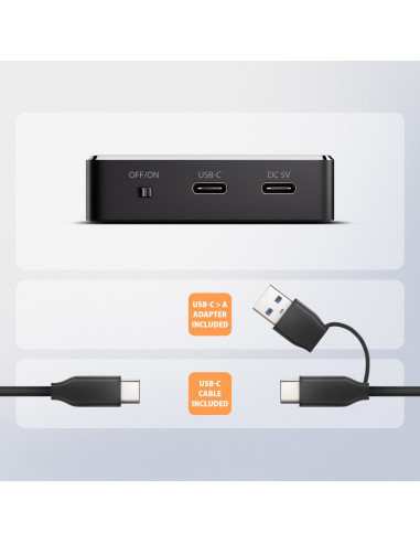 Axagon Adsa-M2C11 Stacja Dokująca Do Dysków Twardych Usb 3.2 Gen 2 (3.1 Gen 2) Type-C Czarny