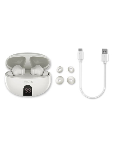 Philips Tat2520Wt/00 Słuchawki/Zestaw Słuchawkowy Bezprzewodowy Douszny Połączenia/Muzyka Bluetooth Biały