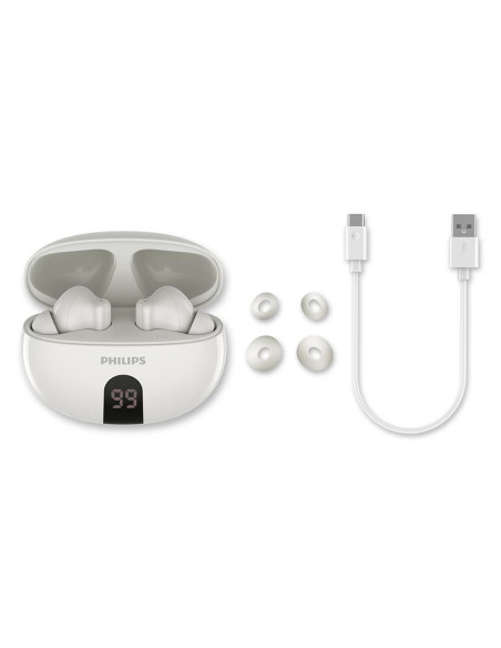 Philips Tat2520Wt/00 Słuchawki/Zestaw Słuchawkowy Bezprzewodowy Douszny Połączenia/Muzyka Bluetooth Biały