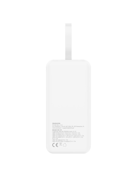 Savio Ba-15 Bank Mocy Litowo-Polimerowy (Lipo) 50000 Mah Biały