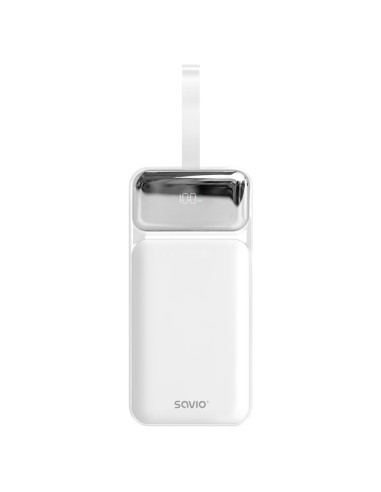 Savio Ba-15 Bank Mocy Litowo-Polimerowy (Lipo) 50000 Mah Biały