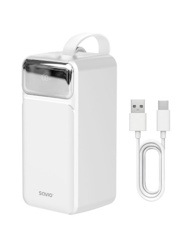 Savio Ba-15 Bank Mocy Litowo-Polimerowy (Lipo) 50000 Mah Biały
