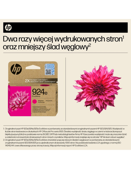 Hp Oryginalny Purpurowy Tusz 924E Evomore