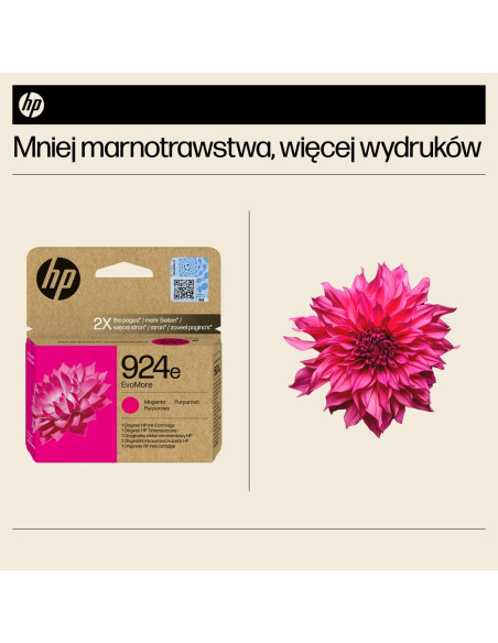 Hp Oryginalny Purpurowy Tusz 924E Evomore