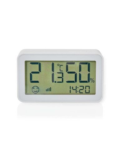 Nedis Zbsc30Wt Cyfrowa Stacja Meteorologiczna Biały Lcd Bateria