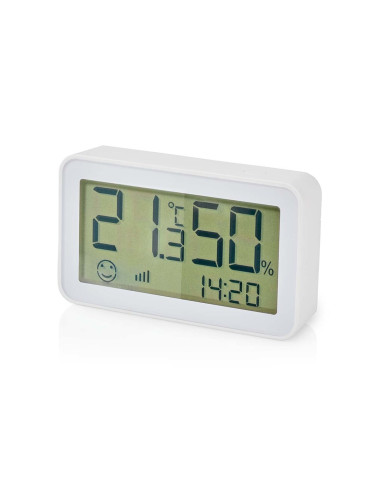 Nedis Zbsc30Wt Cyfrowa Stacja Meteorologiczna Biały Lcd Bateria