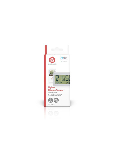 Nedis Zbsc30Wt Cyfrowa Stacja Meteorologiczna Biały Lcd Bateria