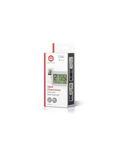 Nedis Zbsc30Wt Cyfrowa Stacja Meteorologiczna Biały Lcd Bateria